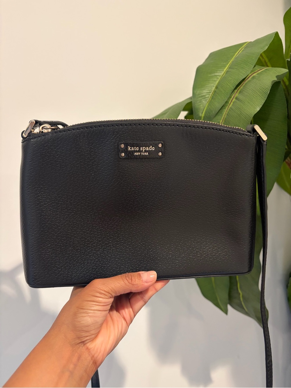 kate spade Black Pebbled Leather Crossbody Bag